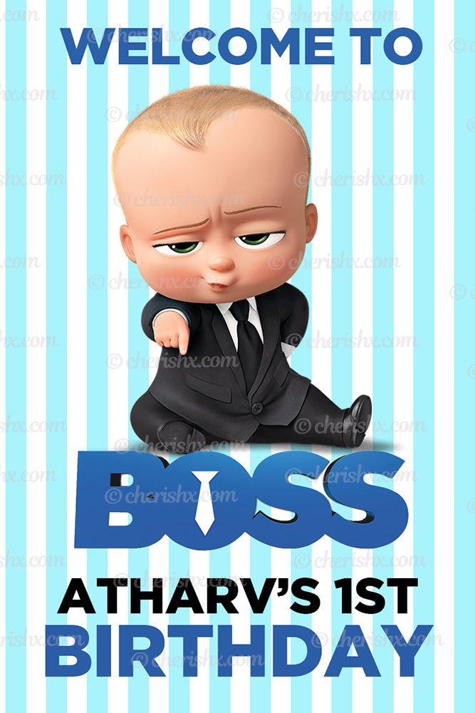 Boss Baby Theme Personalized Welcome Board for Kids Birthday - Welcome Door - CherishX Partystore