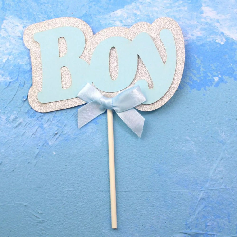 Boy Cake Toppers for Baby Shower Cake Topper, Cupcake Toppers Special Decorations Item - CherishX Partystore