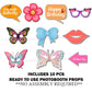 Butterfly Kids Happy Birthday Photo Booth Party Props - CherishX Partystore