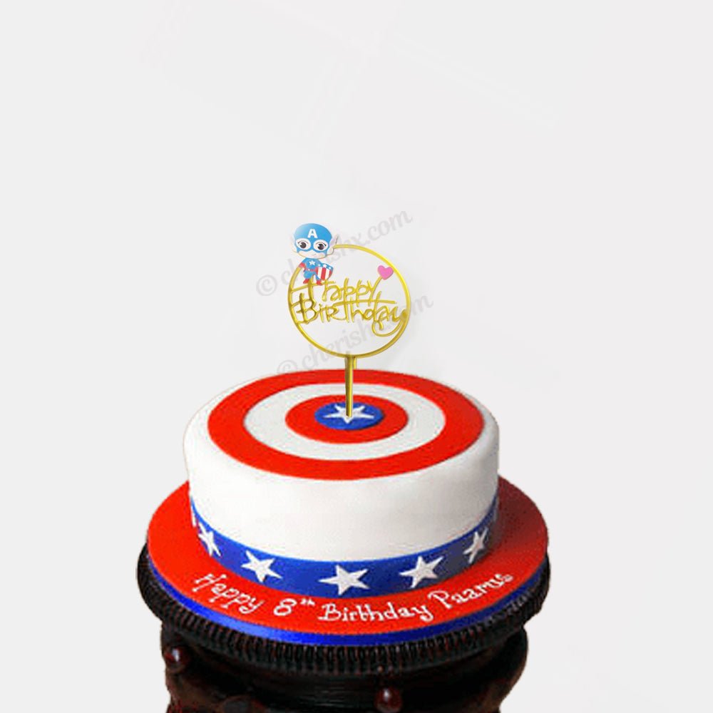 Ethan Capt. America Cake, A Customize Capt. America cake