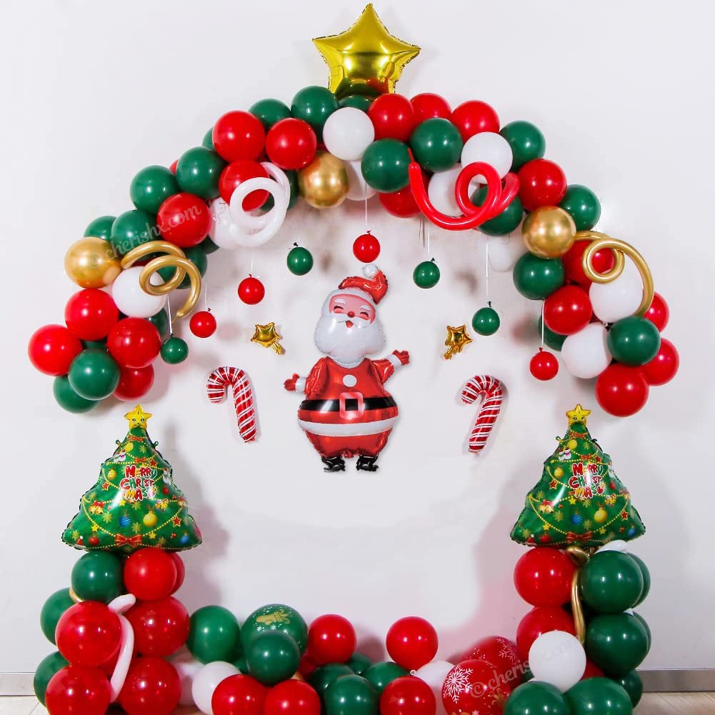 Christmas Room & Wall Decoration Kit- 80 Pcs Combo- Santa, Xmas tree Decoration Items for Home - CherishX Partystore