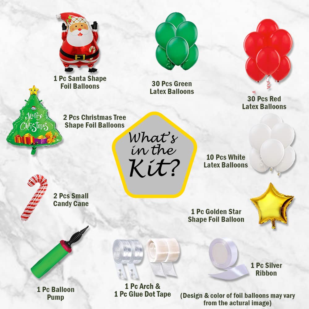 Christmas Room & Wall Decoration Kit- 80 Pcs Combo- Santa, Xmas tree Decoration Items for Home - CherishX Partystore
