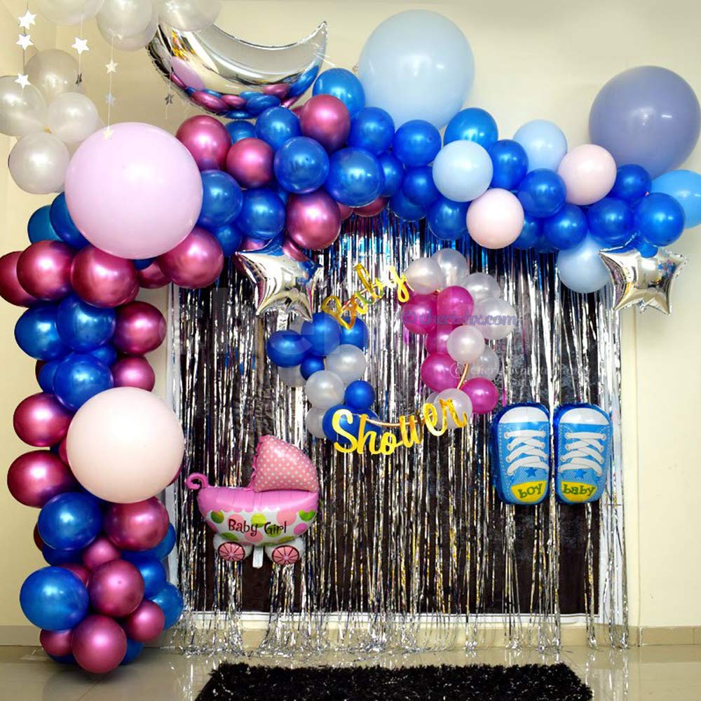 Chrome Baby Shower Decoration Items for welcoming baby - Pack of 99 Pcs freeshipping - CherishX Partystore