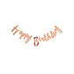 Cursive Happy Birthday Bunting Paper Banner - Party Supply freeshipping - CherishX Partystore