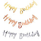 Cursive Happy Birthday Bunting Paper Banner - Party Supply freeshipping - CherishX Partystore