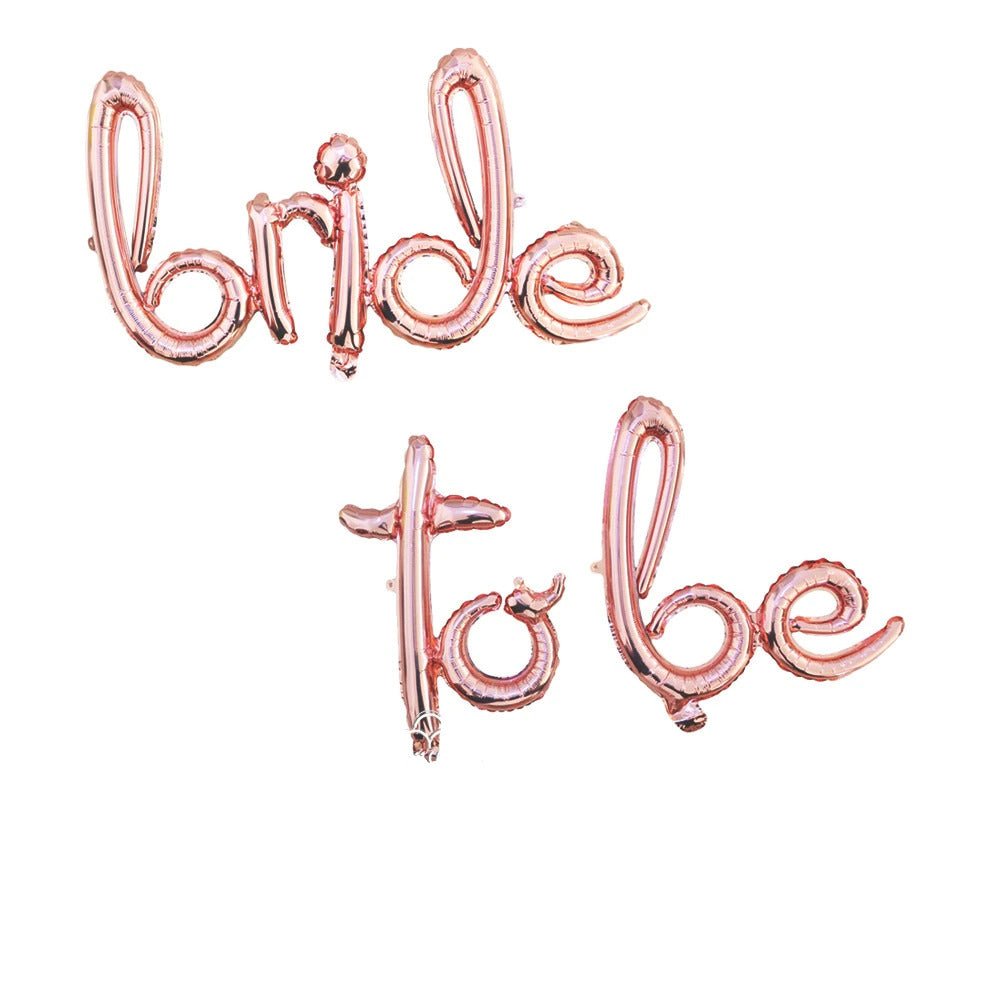 Cursive rosegold Bride to be foil balloon freeshipping - CherishX Partystore
