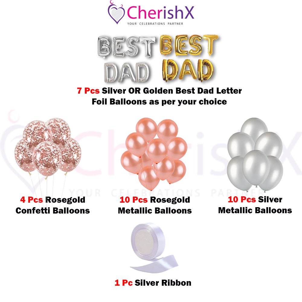 Father's day Balloon Decoration Kit Items Pack of 32 Pcs freeshipping - CherishX Partystore