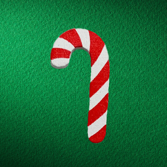 Candy Cane Shape Foam For Hanging - Pack of 6- 10 Inches- Red Color