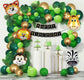 Forest Theme Birthday Party Decorations For Kids - 77 Pcs Combo - Bunting Animal Face Shape Foil, Chrome Balloons - Jungle Theme freeshipping - CherishX Partystore