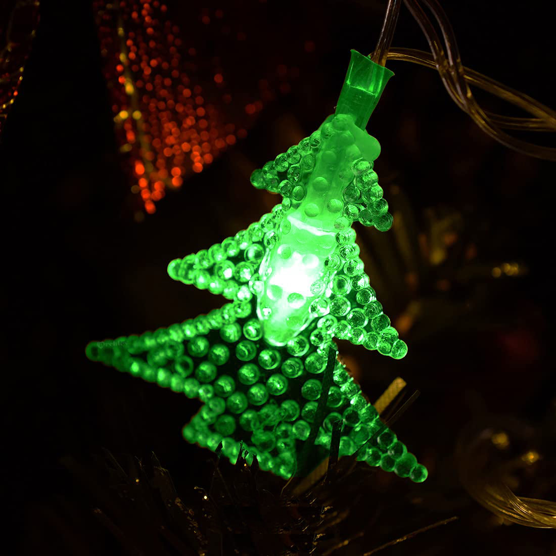 Green led christmas deals lights