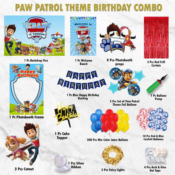 Paw Patrol Theme Decoration| Paw Patrol Theme Party DIY Kits – FrillX