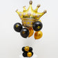 Golden Crown Happy Birthday Decoration Balloon Bouquet - 20 Pcs Combo - Crown Shape, Balloon Stand, Chrome and Latex Balloon freeshipping - CherishX Partystore