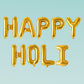 Golden Happy Holi Foil Balloon - Holi Decoration Items freeshipping - CherishX Partystore