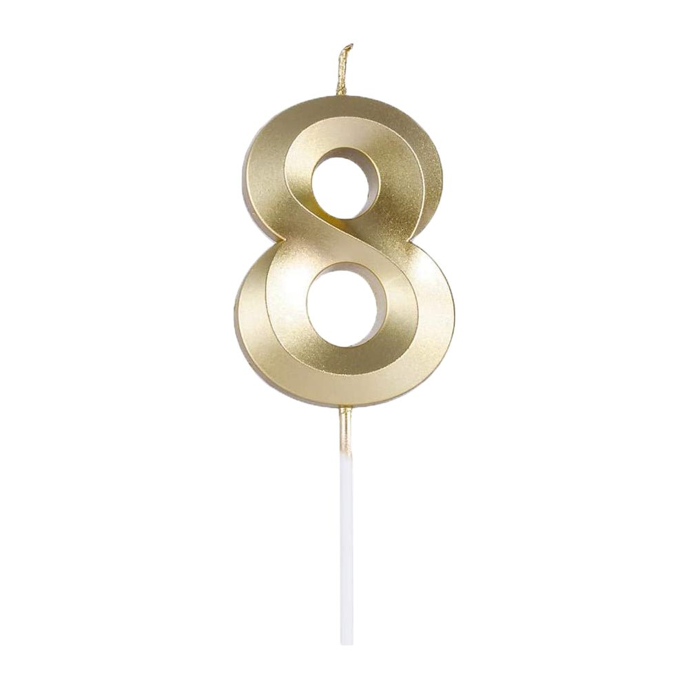 Golden Numeral Birthday Candles for Cake Decoration on Birthday Parties and Wedding Anniversary Celebration freeshipping - CherishX Partystore
