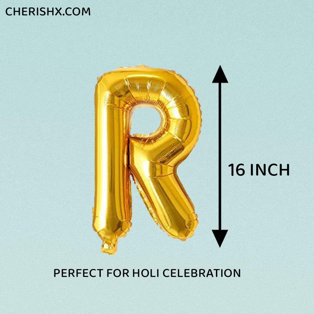 Golden Rang Barse Foil Balloon - Holi Decoration Items freeshipping - CherishX Partystore
