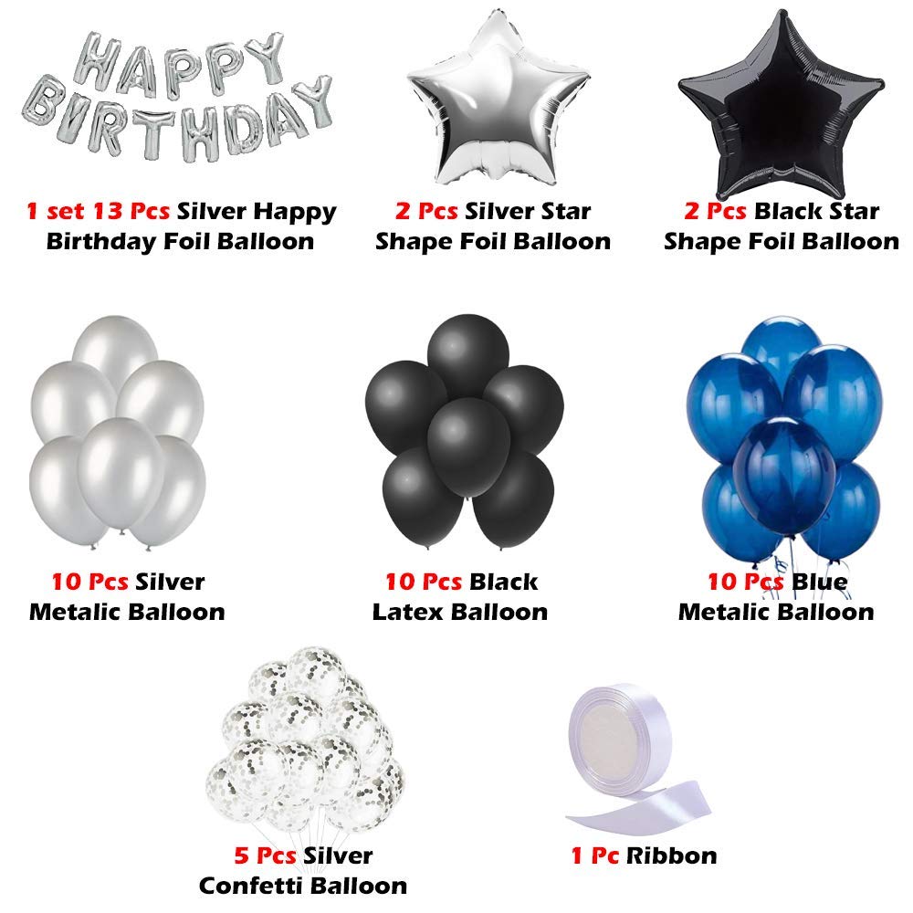Happy Birthday Balloons Decoration Kit - 53 Pcs Set - for Husband Kids Boys Balloons Decorations Items Combo freeshipping - CherishX Partystore