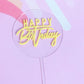 Happy Birthday Cake Topper Bday Cupcake Toppers For Kids Boy Girls Adults Husband Women Special Decorations Items freeshipping - CherishX Partystore