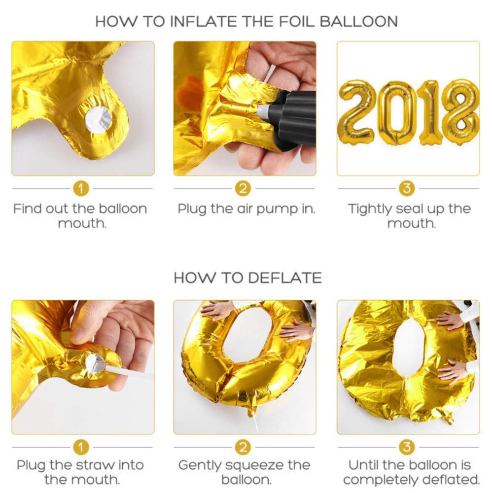 Happy Birthday Decoration items - 112 Pcs Combo - Golden, Silver & Black Metallic Balloons DIY Kit freeshipping - CherishX Partystore