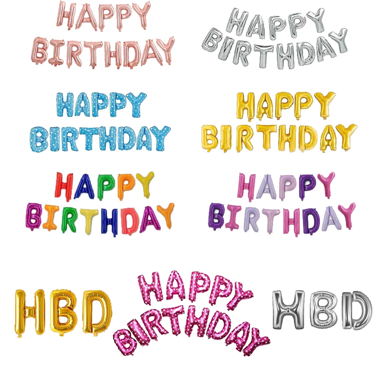 Happy Birthday Letter Foil Balloon 16 Inches freeshipping - CherishX Partystore