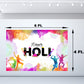 Holi Them Theme Personalized Backdrop - Flex banner freeshipping - CherishX Partystore