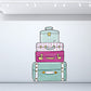 Hot Air Balloon Theme Kids Happy Birthday Cutout - Luggage freeshipping - CherishX Partystore