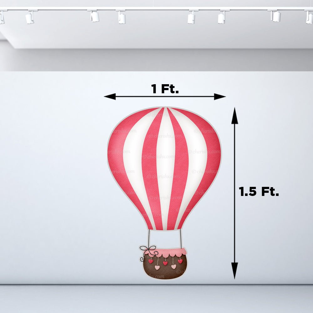 Hot Air Balloon Theme Kids Happy Birthday Cutout - Red Hot Air Balloon freeshipping - CherishX Partystore
