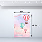 Hot Air Balloon Theme Personalized Welcome Board for Kids Birthday - Welcome Door freeshipping - CherishX Partystore