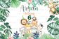 Jungle Theme Personalized Backdrop for Kids Birthday - Flex banner freeshipping - CherishX Partystore
