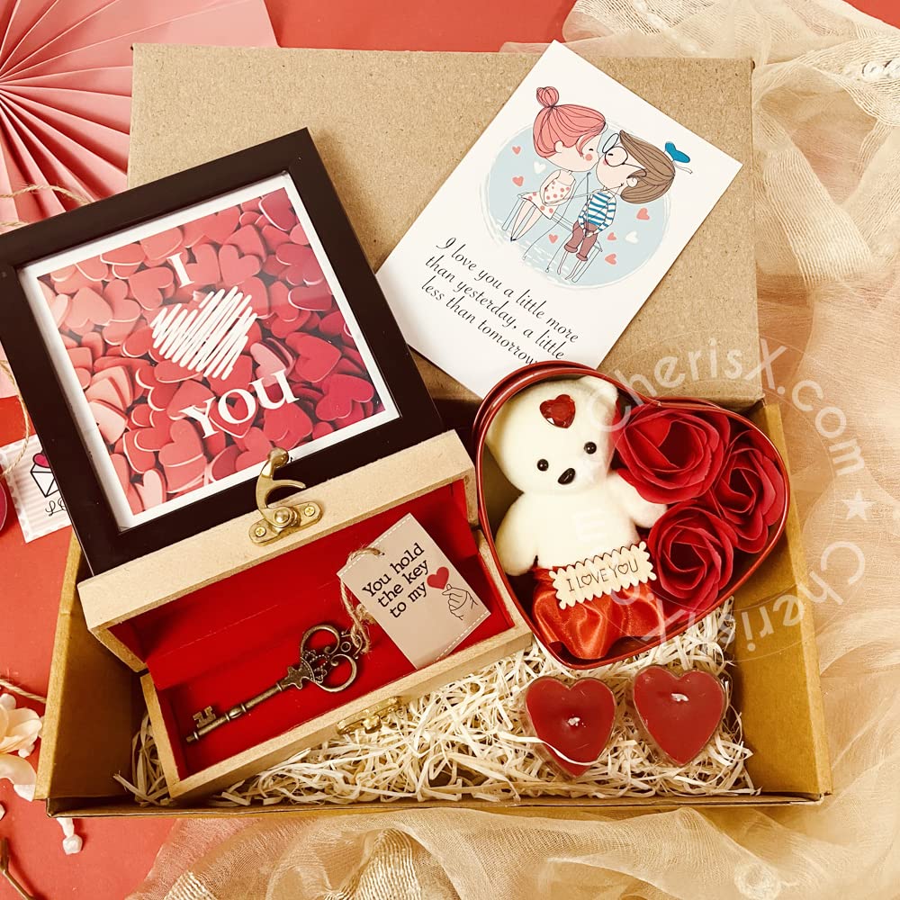 CherishX.com Valentine Gift/Valentine Day Gift for Girlfriend/boy Friend/Valentines  Day Gift - Key to my heart Hamper : Amazon.in: Office Products