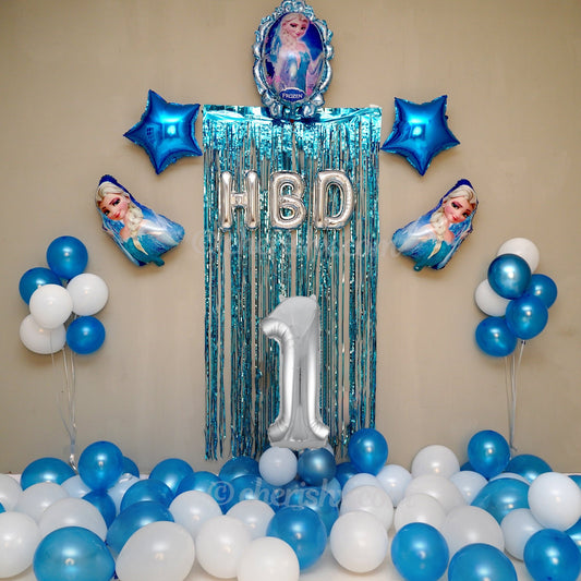 1st birthday Decoration ideas for baby boy / Blue theme Birthday at home / 1st  birthday party theme 