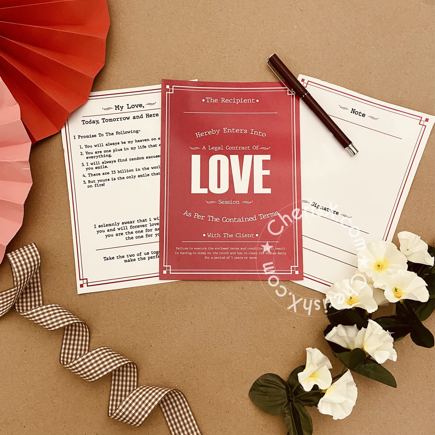 Love Contract - Valentine Day Gift for Girls Boys Girlfriend Boyfriend Husband Wife freeshipping - CherishX Partystore