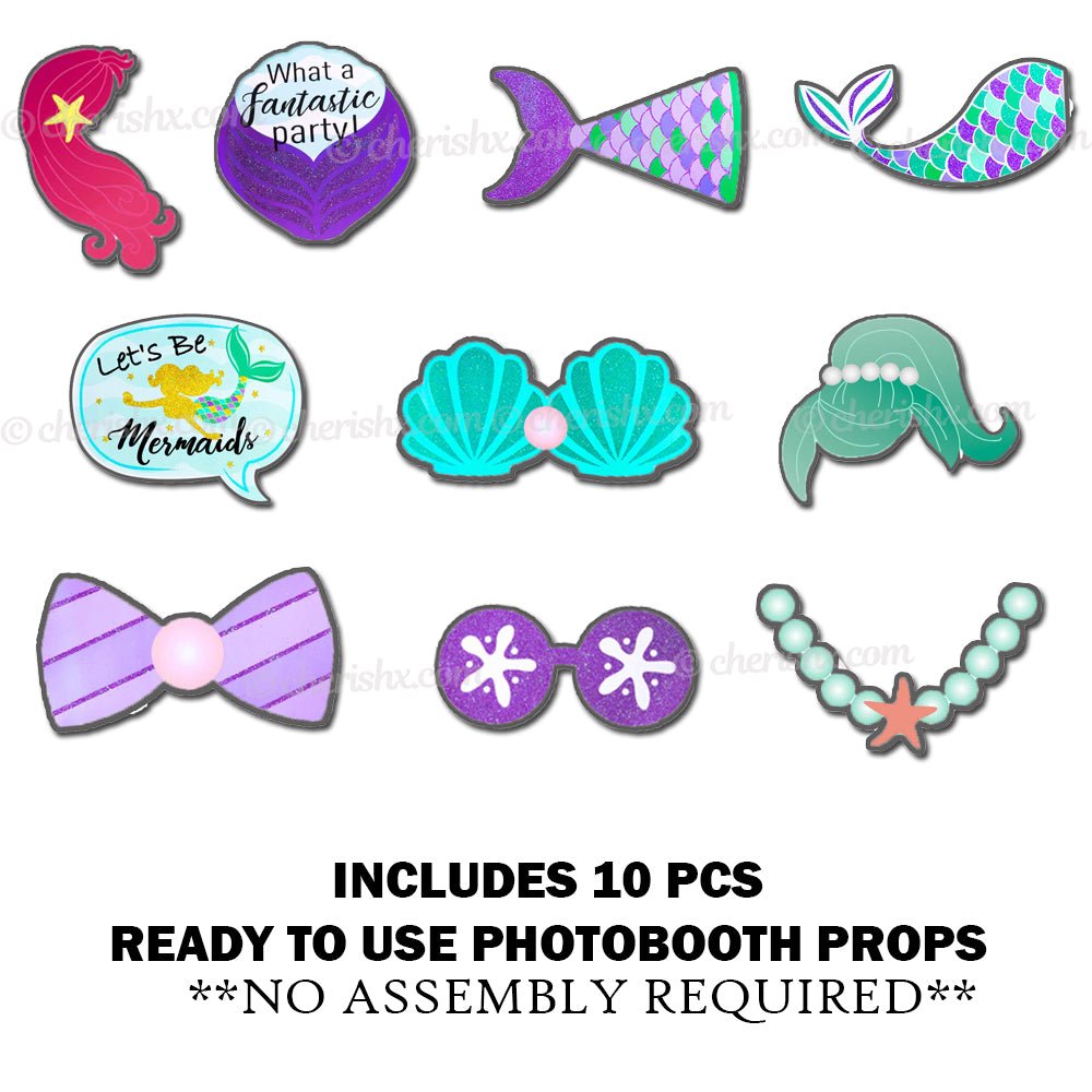 Mermaid theme Combo Birthday Kit - Gold freeshipping - CherishX Partystore