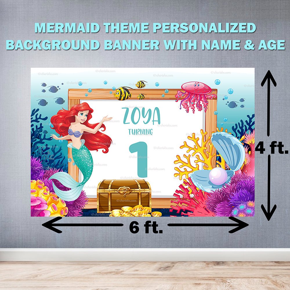 Mermaid theme Combo Birthday Kit - Silver freeshipping - CherishX Partystore