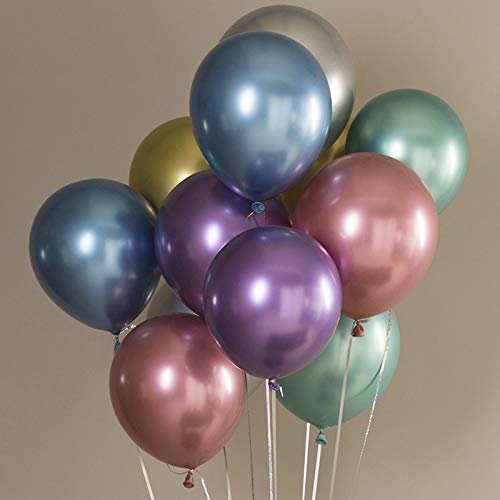 Metallic Multicolor Balloons for Party Decorations Pack of 100 freeshipping - CherishX Partystore