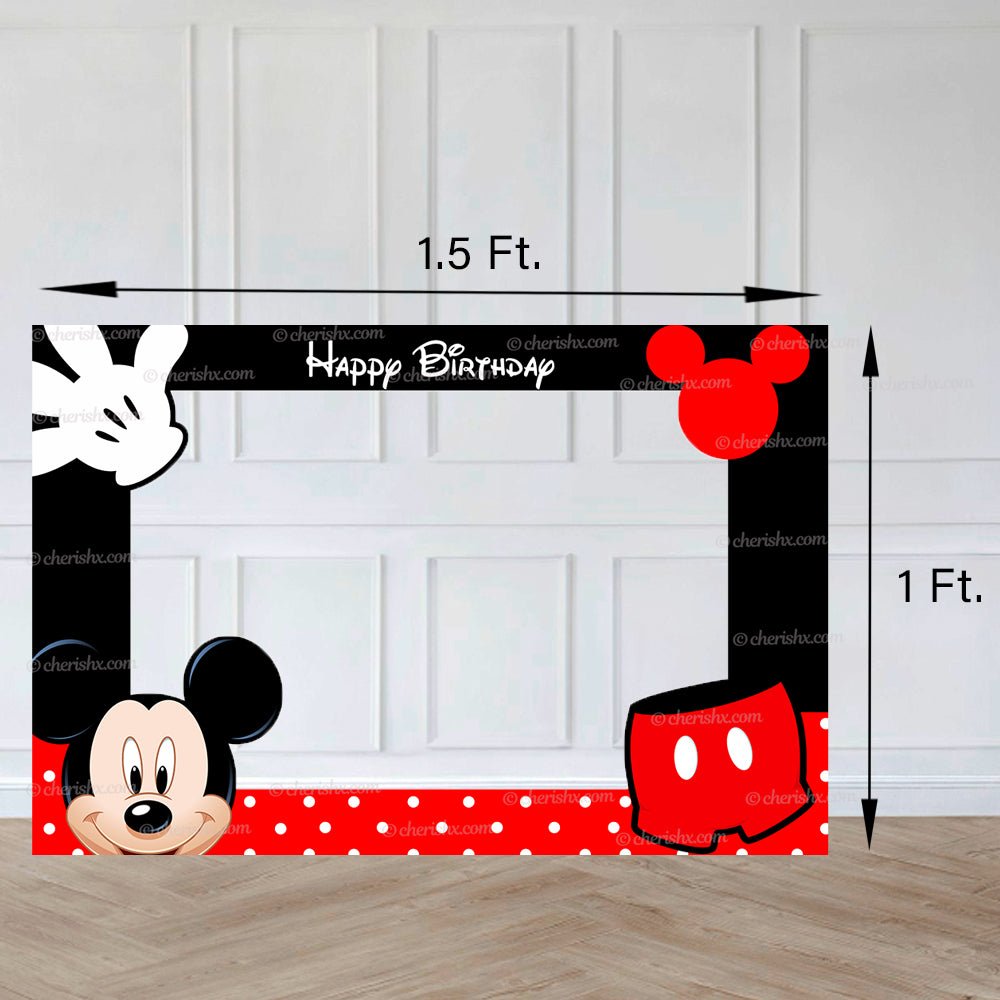Mickey Theme Personalized Kids Happy Birthday Photobooth Frame freeshipping - CherishX Partystore