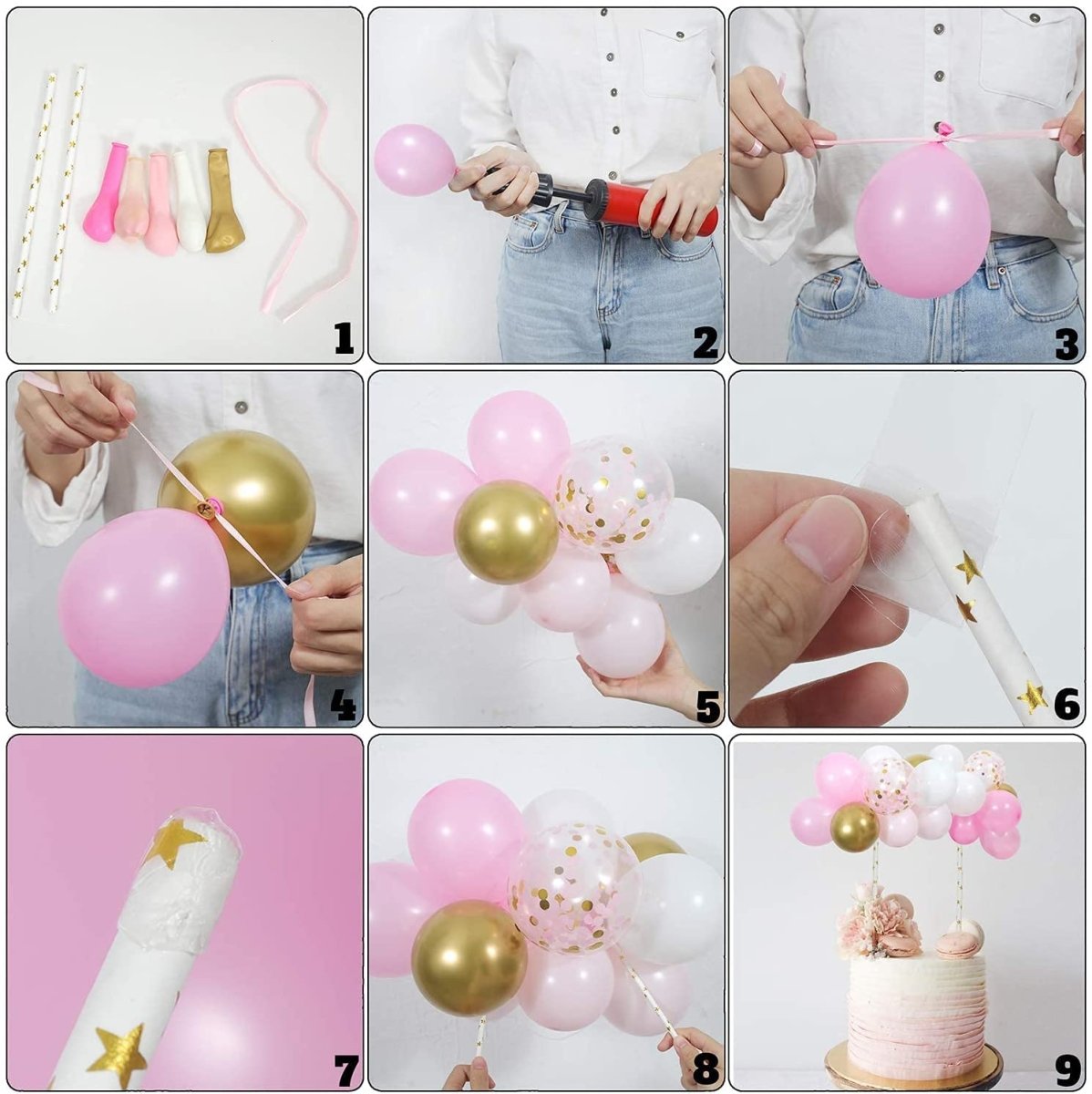 Multi Pastel Balloon Cake Topper, Cupcake Toppers For All Occasions Special Decorations Item freeshipping - CherishX Partystore