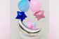 Multicolor Naming Ceremony Decoration Kit - 18 Pcs Combo Baby Shower Balloon, Star Shape Foil, Moon Shape Foil, Balloon Stand, Pastel & Latex Balloon freeshipping - CherishX Partystore