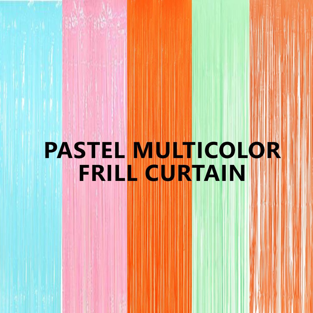 Multicolor Pastel Frill Curtains freeshipping - CherishX Partystore