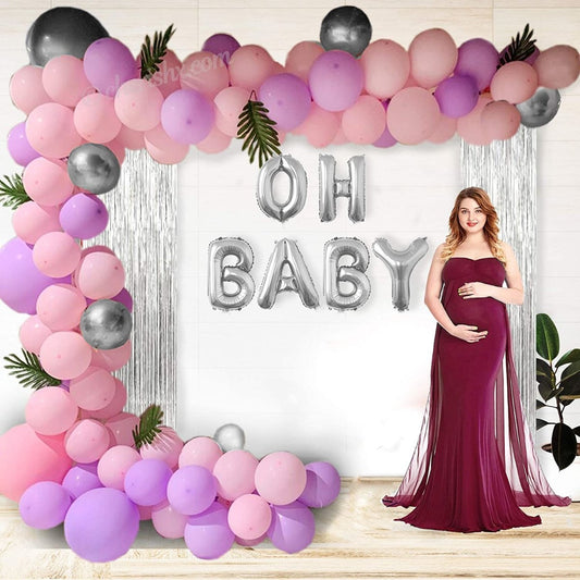 Oh Baby, Baby Shower Balloon Decoration Kit - Pack of 61 Pcs freeshipping - CherishX Partystore