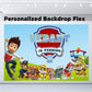 Paw Patrol  Theme Personalized Backdrop for Kids Birthday - Flex banner freeshipping - CherishX Partystore