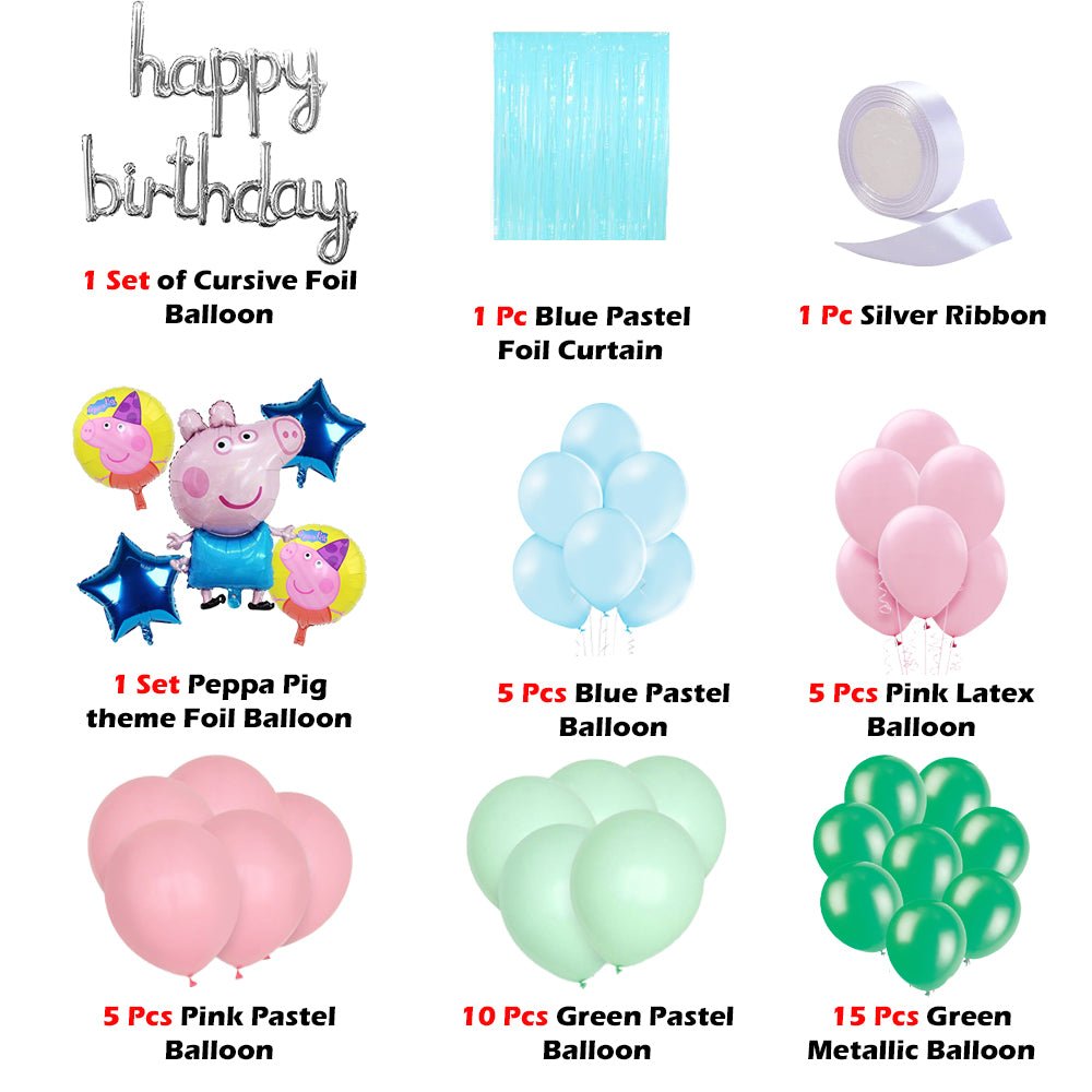 5 pcs/set Peppa pig foil balloons foil balloons birthday party supplies