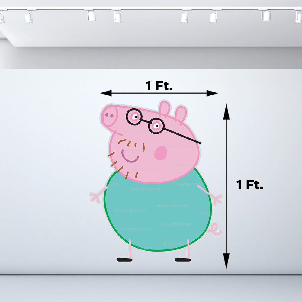 Peppa Pig Theme Kids Happy Birthday Cutout - Daddy Pig freeshipping - CherishX Partystore