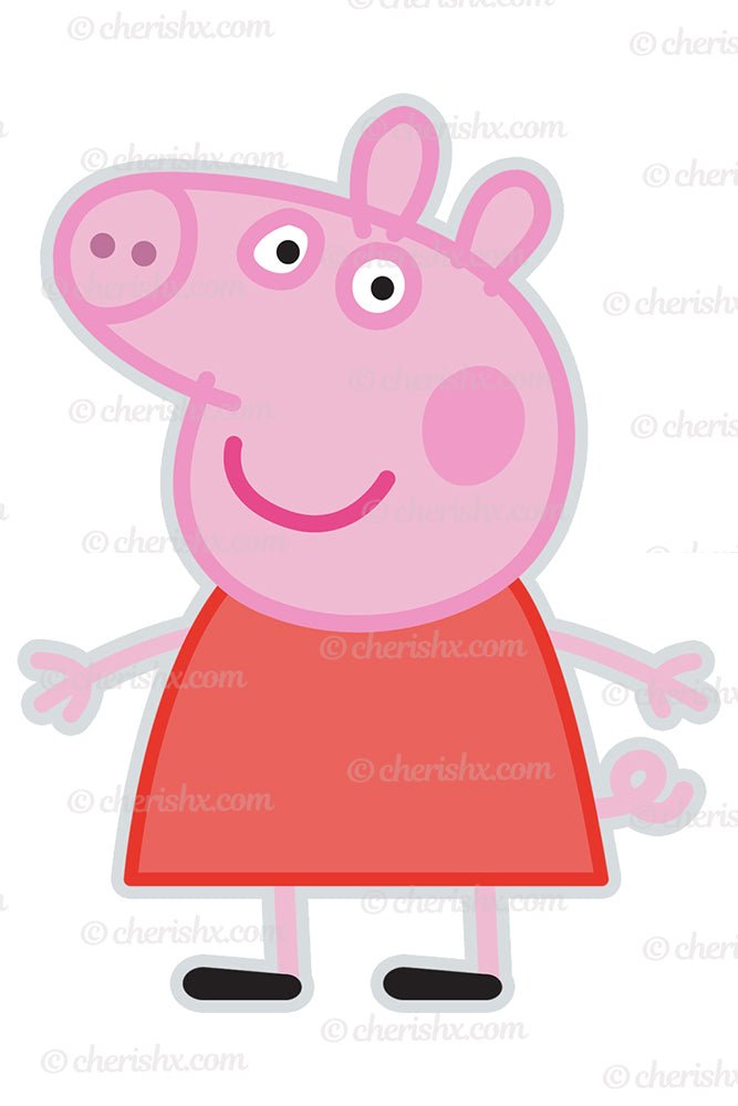 Peppa Pig Theme Kids Happy Birthday Cutout - Fandom freeshipping - CherishX Partystore