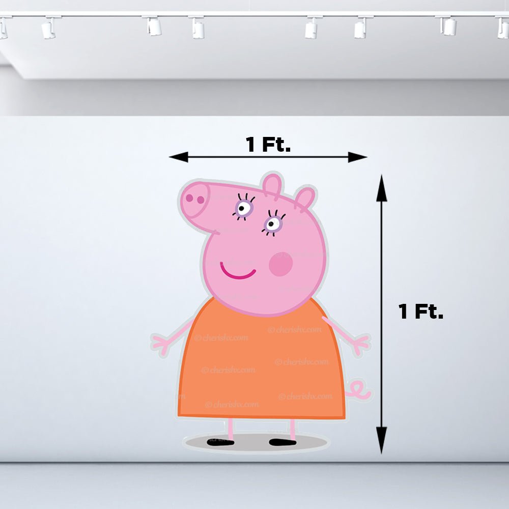 Peppa Pig Theme Kids Happy Birthday Cutout - Mummy Pig freeshipping - CherishX Partystore