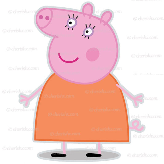 Peppa Pig Theme Kids Happy Birthday Cutout - Mummy Pig freeshipping - CherishX Partystore