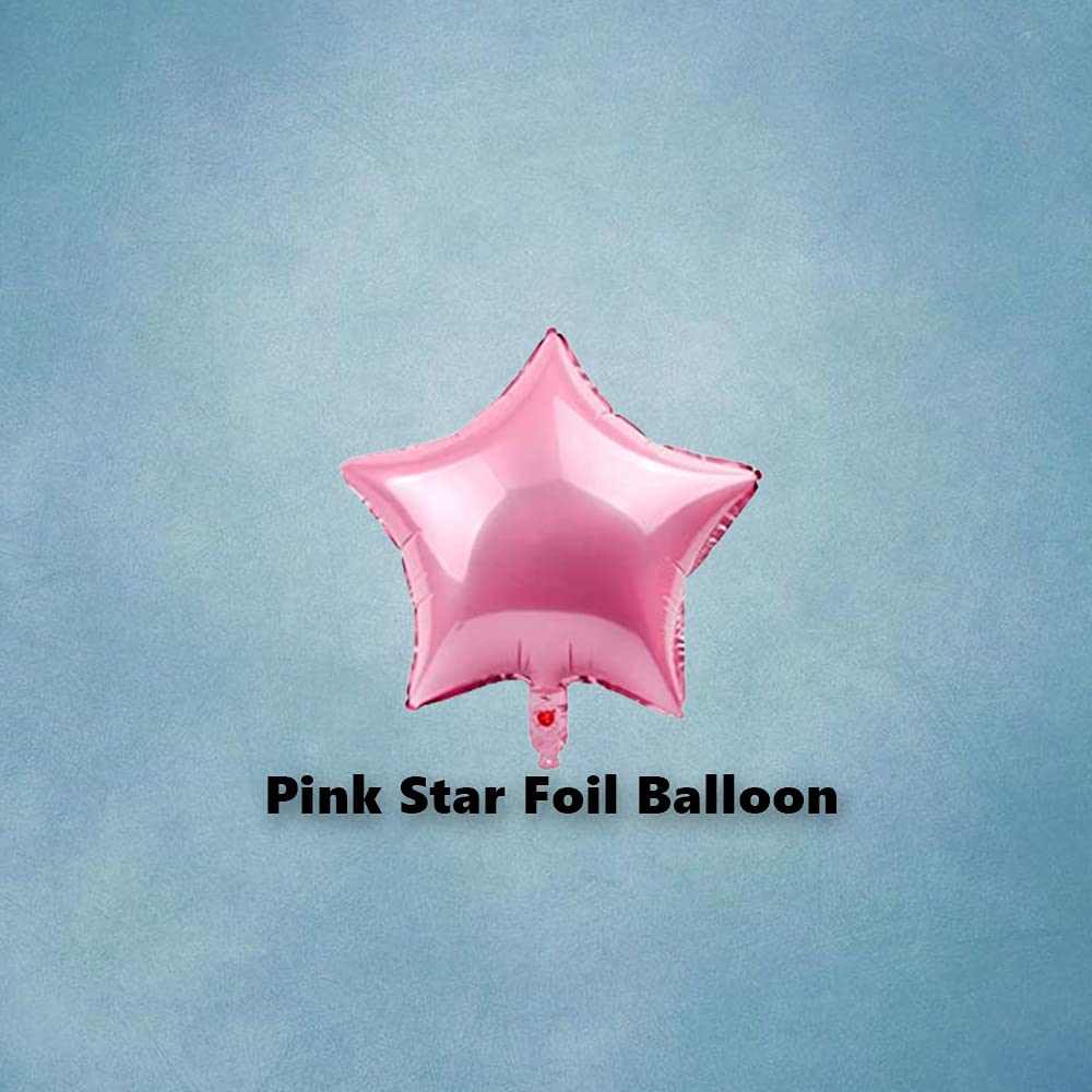 Pink Balloon Bouquet for Birthday - 16 Pcs Combo - Happy Birthday foil, Star Shape Foil, Balloon Stand Digit foil Balloon, Latex & Metallic - happy birthday decoration kit freeshipping - CherishX Partystore