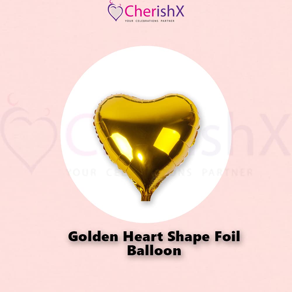 Pink & Golden Happy Anniversary Decoration Items For Room - Pack of 53 Pcs - Happy Anniversary Foil, Heart Shape Foil, Pastel, Metallic & Latex Balloons - Wall Backdrop freeshipping - CherishX Partystore