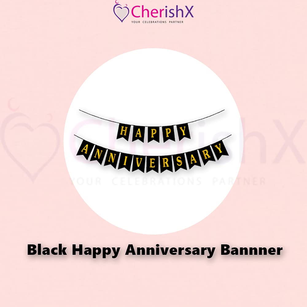 Pink & Yellow Anniversary Party Decoration for Husband 65 Pcs Combo Anniversary Banner, Flag Bunting Cursive Love foil, Arch Strip and Balloon Glue Anniversary Celebration Decorations Set freeshipping - CherishX Partystore