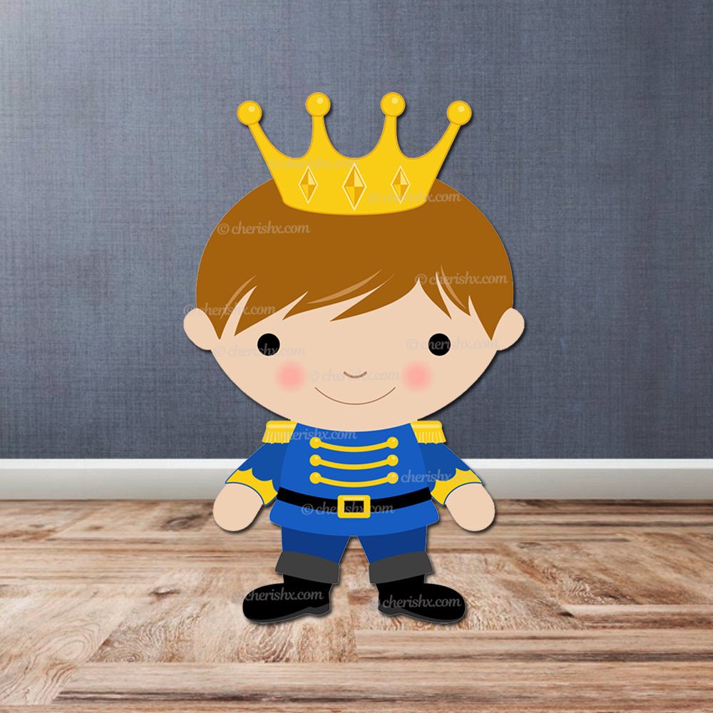Prince Theme Kids Happy Birthday Cutout - Prince with Crown freeshipping - CherishX Partystore