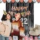 Rose gold New Year Decoration Items - 38 Pcs Combo - Happy New Year 2022 Foil, Champagn Shape Foil, Fringe Curtain & Metallic Balloon for Home Deocration Party freeshipping - CherishX Partystore